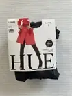 Hue opaque Black & Grey 2 pair Control top tights size 1