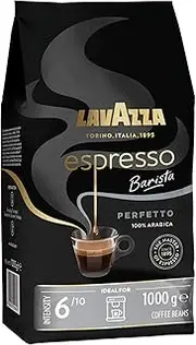 Lavazza, Espresso Barista Perfetto, 1Kg, Roasted Coffee Beans, Ideal for Espresso or Superautomatic Coffee Machines, with Floral Aromatic Notes, 100% Arabica, Intensity 6/10, Medium Roasting