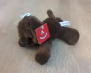 NWT Aurora Chocolate Labrador Puppy Dog Brown Small Flopsie Plush *BS