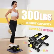 Steppers for Exercise at Home, Mini Stair Stepper with Resistance Bands, 300lbs