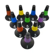 10x Football Cones Football Training Markers Versatile Easy to Carry Party