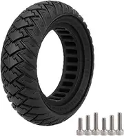 FKAUPUZTY 10Inch 10x3 Off-Road Solid Tire 255x80(80/65-6) Tire Fit For Zero 10X/KUGOO M4 Pro/fit For Kaabo 10 Electric Scooter Tires Parts(Black 1set)