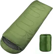Kisangel Waterproof Mummy Sleeping Bag Hiking Camping Sleep Bag Adult Size Cold Weather Internal Pouch Adjustable Drawstring Hood