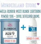 Wella Blondor Plex 9 Lightening Powder 100g + 30vol Developer Hair Bleach SET