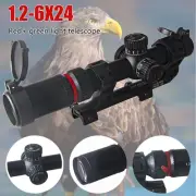 Hunting Riflescope 1.2-6X 24 Optic Red/Green Dot Sight Scope w/ 20mm Rail Mount