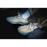 在飛比找蝦皮購物優惠-高版本 Adidas Yeezy 350 V2 灰藍橙 灰天