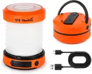 LED Camping Lantern Lights Hand Crank USB Rechargeable Lanterns Collapsible Mini