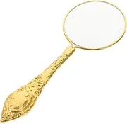 TEHAUX Handheld Magnifying Glass with Embossed Design Strong Magnifier Tool for Seniors and Teens Portable Decorative Magnifier for Nature Exploration and Hobby Activities