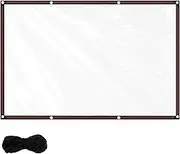 Chicken Coop Cover Waterproof Chicken Run Tarp, Clear White Tarp Heavy Duty Waterproof, Reinforced Edges, Coop Covering, Easy to Install with Rope for Outdoors Sheds Gardens (S)