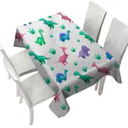 Cute Smiling Dinosaurs for Children Tablecloth