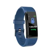 115plus Bluetooth Smart Watch Heart Rate Blood Pressure Monitor Fitness Tracker Bracelet, Blue