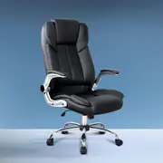 Artiss Executive Office Chair Computer Gaming Chairs PU Leather Tilt Black