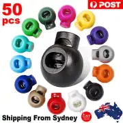 50PCS Paracord Cord Lock Clamp 2 Hole Toggle Clip Stopper Toggle Accessories AU