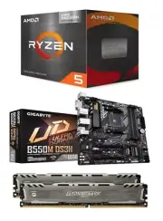 AMD RYZEN 5 5600G + GIGABYTE B550M DS3H + CRUCIAL BALLISTIX 16GB 3200MHz Combo