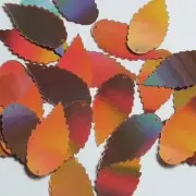 Feather Leaf Sequin 1.5" Copper Lazersheen Reflective Metallic Couture Paillette