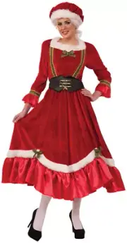 Mrs. Clause Christmas Santa Red Dress and Belt Adult Costume XXXL