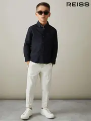 Reiss Navy Greenwich 3-9 yrs Button Down Oxford Shirt (E50675) | $55