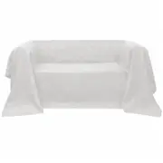 Micro-suede Couch Slipcover Cream 210 x 280 cm vidaXL