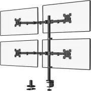 Quad Monitor Desk Mount, 4 Monitor Stand Fits Heavy Duty Computer Screen up to