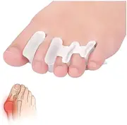 Latest Gel Toe Separators & Toe Stretcher, Latex-Free Silicone Toe Spreader, for Bunion, Hammer Toe, Overlapping Toe - 3 Pairs