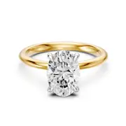Bevilles 3.00ct Oval Solitaire Laboratory Grown Diamond Ring in 18kt Yellow Gold