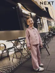 Pink 100% Cotton Jacket & Trouser Set (3-16yrs) (E41855) | $72 - $83