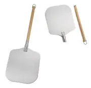 Pizza Shovel Pizza Spade Brotheber Aluminium ca.35x30 With Wood Handle ca.43cm