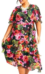 TS TAKING SHAPE plus size XL / 24 Floral Fantasy Maxi Dress floaty NWT rrp$250!
