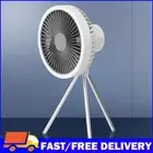 USB Rechargeable Portable Tripod Fan Adjustable Mini Desktop Fan for Outdoor Use