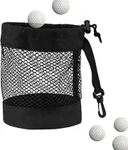 Golf Ball Mesh Bag - Large Capacity Mesh Golf Ball Holder with Drawstring | Nylon Bag for Practice and Training, Portable Golf Ball Storage Bag for Men and Women, Lightweight and Durable