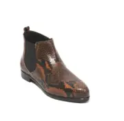 Cristina Elle 96305a Multicolor Leather Snake Print Zip Ankle Boot 37.5 / US 7.5