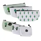Canvas students' school bag box pencil case wallet wallet bag cactus set 64140
