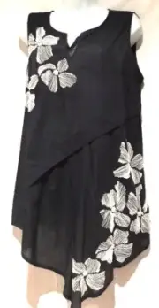 plus sz 12 (XXS) TAKING SHAPE Virtu Expressive Bloom 100 % Cotton Top Shirt NWT