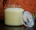 OPIUM Perfume Women's Scented Natural SOY GLASS JAR CANDLE Elegant Shape + Lid