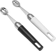 LABRIMP Stainless Steel Fruit Spoon Set 2pcs Melon Baller Scoop for Watermelon Cucumber