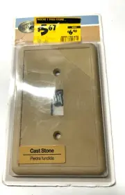 Cast Stone toggle single Switch Plate Light Wall Plate Cover Hampton Bay