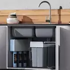 Dual Pull Out Trash Can Under Cabinet Laundry Restaurant Baking Garbage Can
