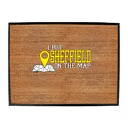 Put On The Map Sheffield - Funny Novelty Doormat Man Cave Floor mat