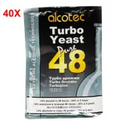 40X Alcotec 48 Hour Pure Super Turbo Yeast Home Brew 25L Spirits Making Alcohol