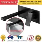 Cefito WELS Bathroom Wall Mixer Tap Separate Faucet Vanity Laundry Brass Black