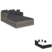 Sunbed Sun Lounge Outdoor Furniture Setting Garden Daybed Poly Rattan vidaXL
