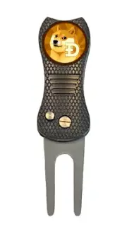 Dogecoin Doge Crypto Golf Ball Marker + Switchblade Divot Tool Novelty Gift