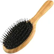Hair Brush Boar Bristle Hair Brush with Nylon Pins Bamboo Paddle Detangler Brush Detangling Adding Shine Brushes Daily Use for Conditioning Hair Texture