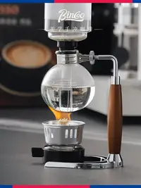 在飛比找Yahoo!奇摩拍賣優惠-Bincoo虹吸壺咖啡壺家用虹吸式蒸餾耐熱玻璃小型手動煮咖啡