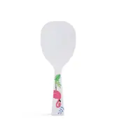 2Pcs Bamboo Fiber Soup Spoon Soup Ladle With Cartoon Pattern Long Handle Kitchen Cooking Tools Dinner Serving Spoon