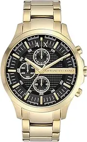 [Armani Exchange] Men's Gold Stainless Steel Hampton Analogue Watch, 46mm
