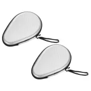 Table Tennis Racket Case Ping Pong Paddle Case Cover Gourd, Texture Silver 2pcs