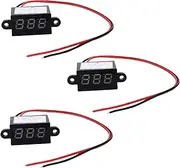 3pcs Digital Voltmeter Dc Voltage Meter Reverse Polarity Protection for Car Battery Motorcycle