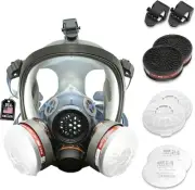 Full Face Organic Vapor Respirator - Protective Eye & Nose Shield with...