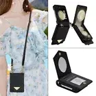 Mirror Make up Card Slots Protective Wallet Case+Strap fr Galaxy Z Flip 6/5/4/3